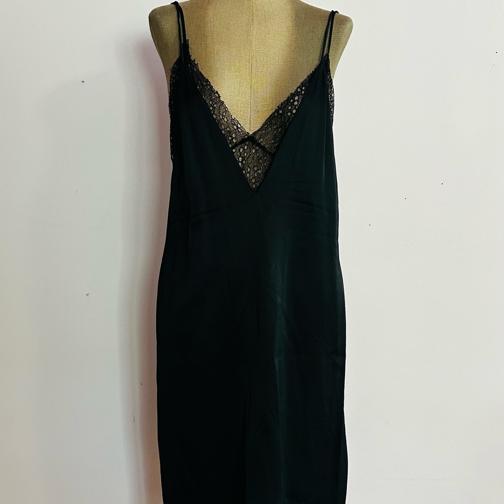 Elegant Black Lace Slip Dress